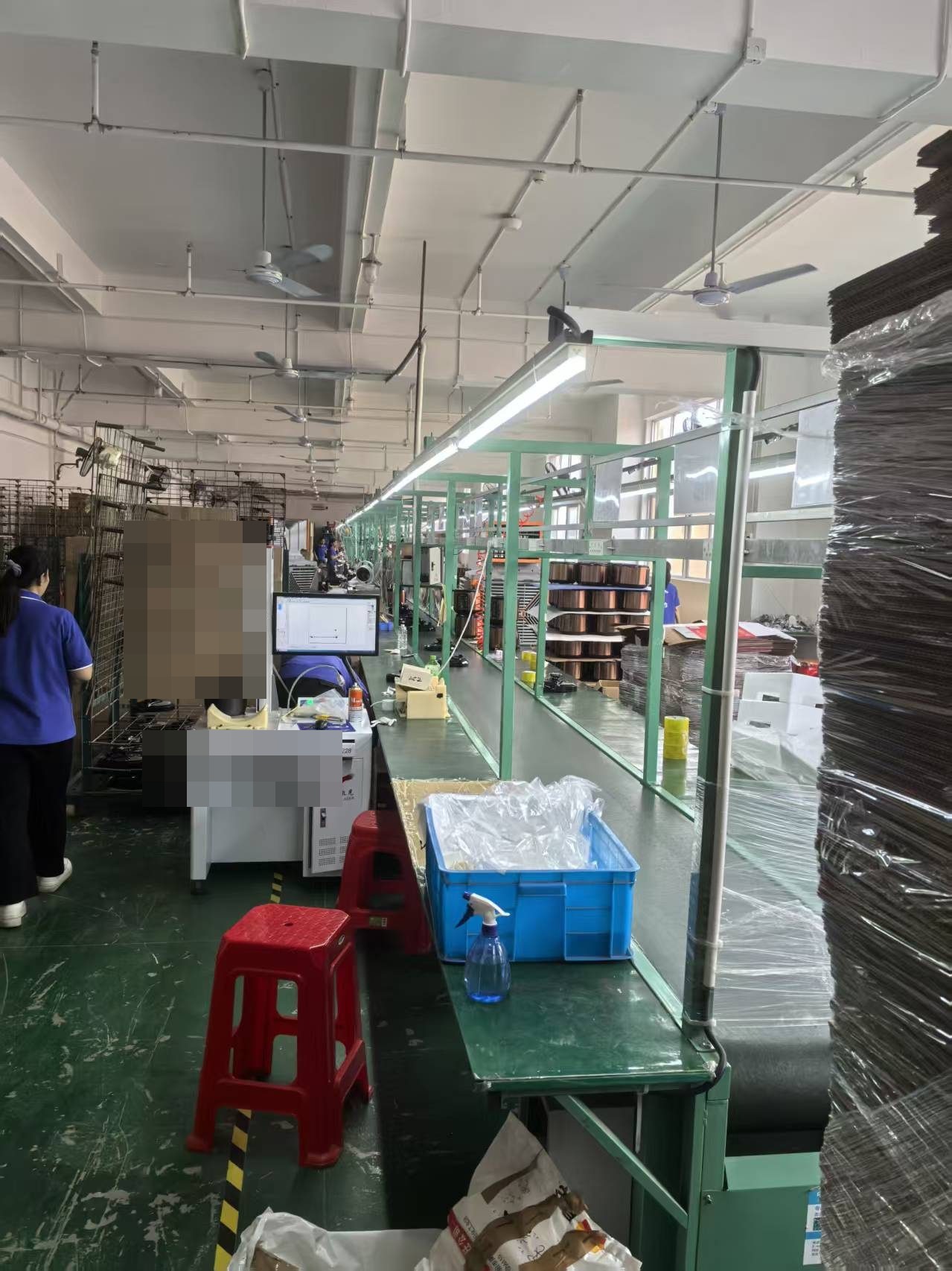 Kitchen appliance production line at full capacity
